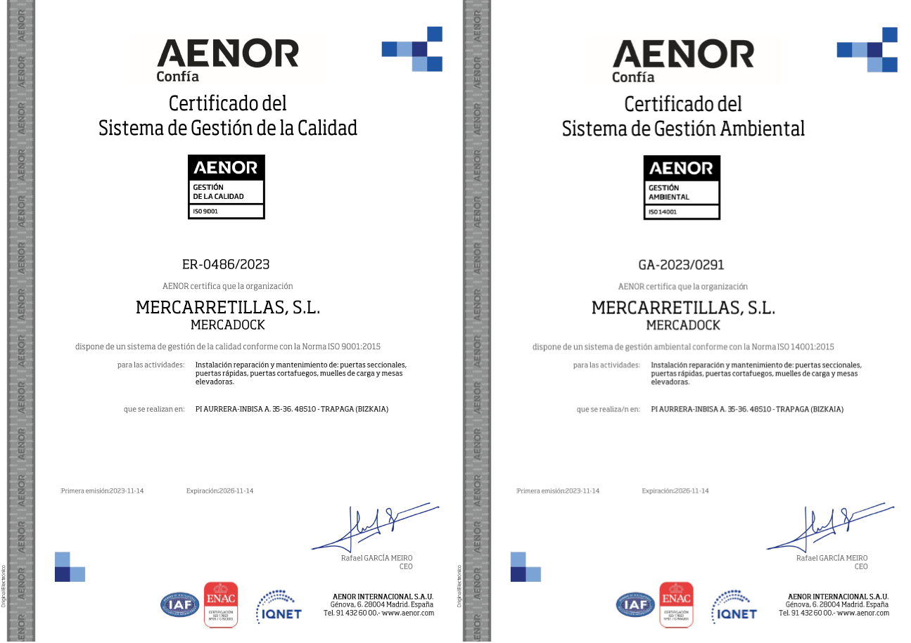 ¡LO CONSEGUIMOS! NOS HEMOS CERTIFICADO EN LAS NORMAS ISO 9001 Y 14001